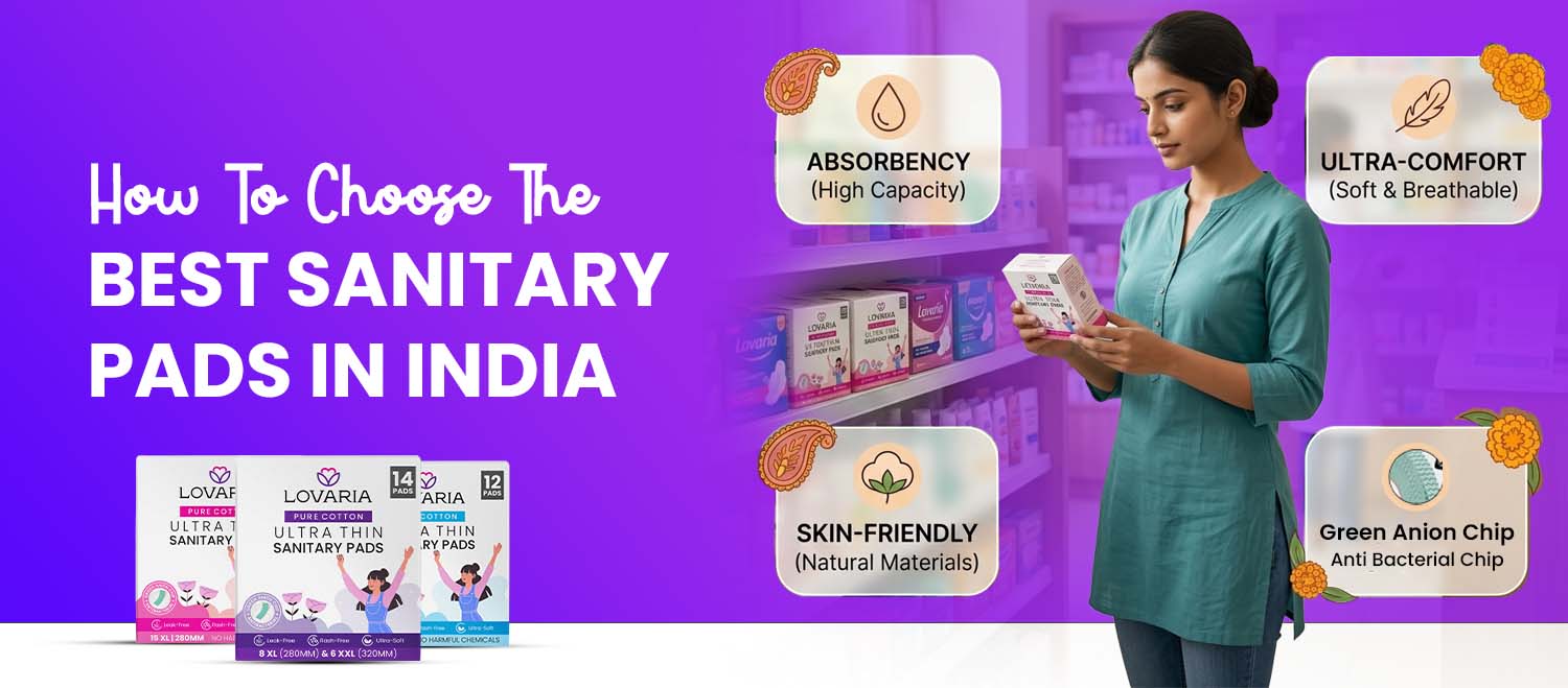 Best sanitary pads in India rash and chemical free Lovaria